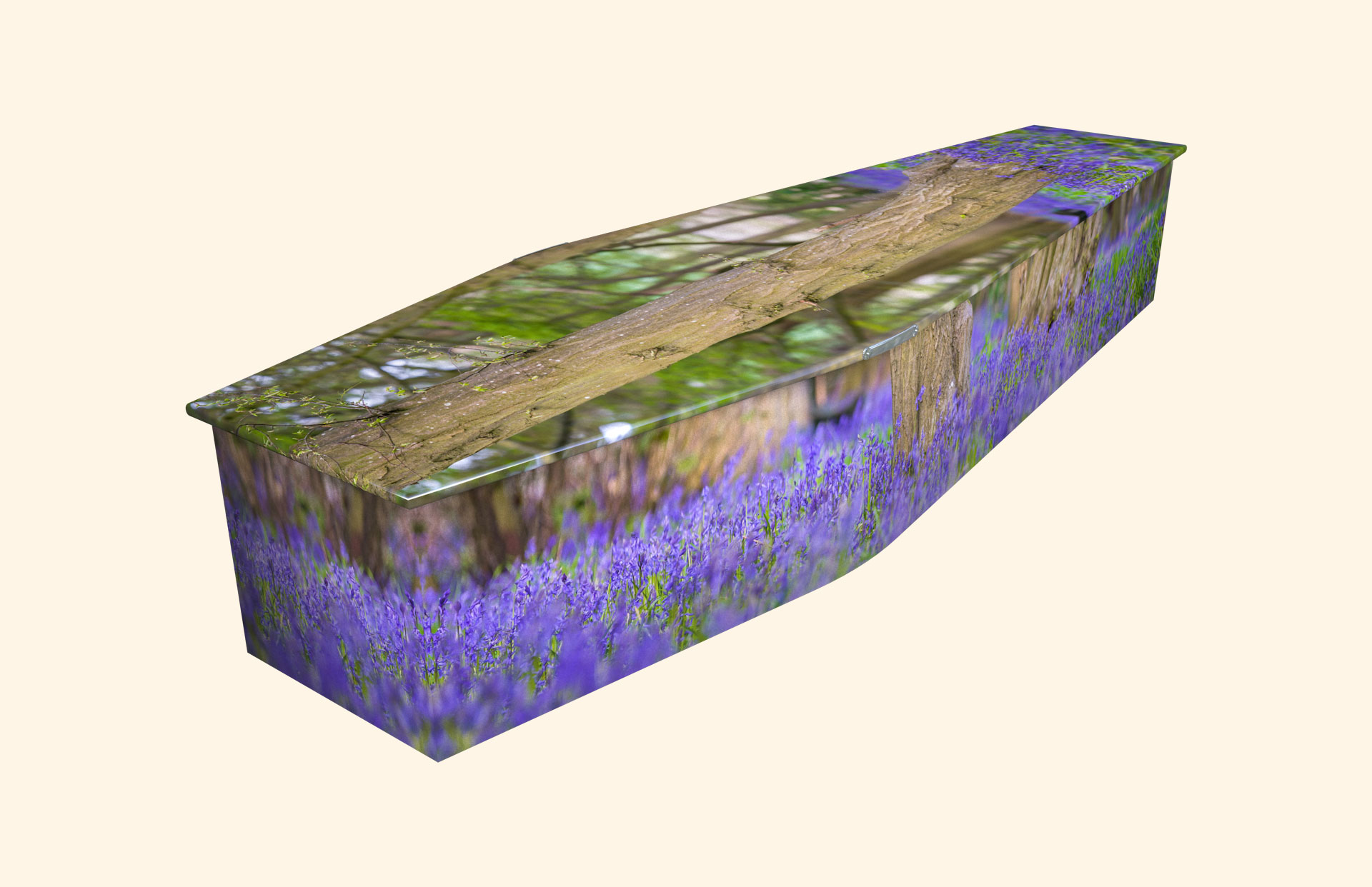 Hertfordshire Woods design on a traditional coffin